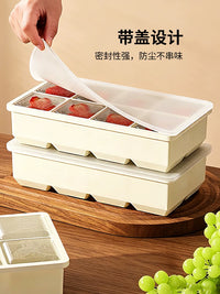 Large Ice Cube Mold Food-Grade Silicone Ice Tray with Storage Box for Home Refrigerator Freezing