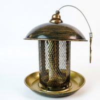 Outdoor Hanging Metal Bird Feeder for Garden & Patio, Rainproof & Rust-Resistant Automatic Food Dispenser