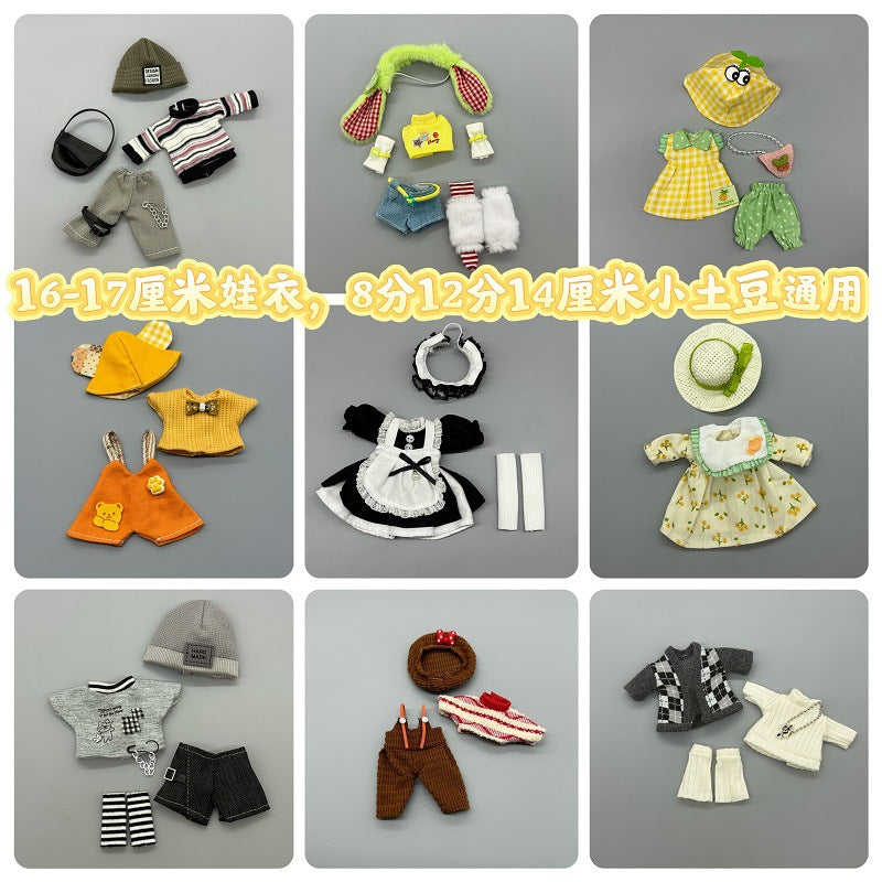 Doll Clothes for 16-17cm BJD OB11 YMY GSC Dolls, Cute Cartoon Outfits