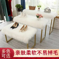 Faux Sheepskin Plush Table Runner / Chair Cushion for Dressers, Nightstands, Coffee Tables
