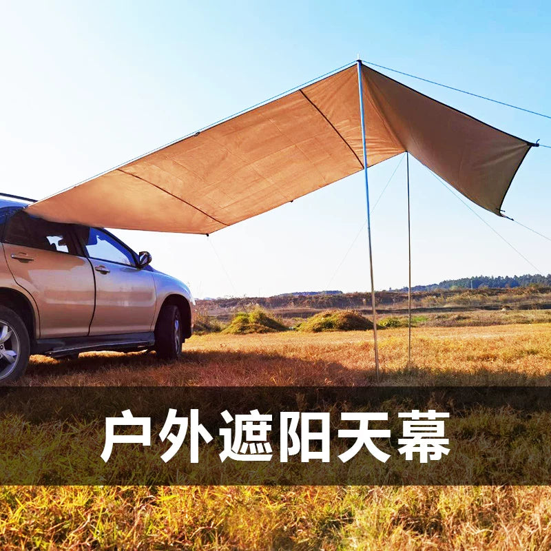 Car Side Awning Tent for Camping, UV Protection, Waterproof, Sunshade, Outdoor SUV Tail Tent