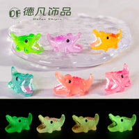 Luminous Resin Crocodile Figurine Desktop Decor