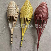 Handwoven Bamboo Hanging Basket for Home Decor and Storage