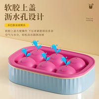 Silicone Ice Ball Mold for Home Use, Food Grade Round Ice Cube Maker for Refrigerator, Dopamine Series