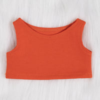 Cotton Doll Vest T-Shirt for 10/15/20cm Plush Dolls, Customizable Logo