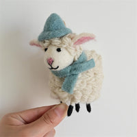Handmade Felt Sheep Keychain Bag Charm