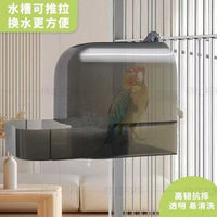 Large Parrot Bathtub Bird Cage Accessories Multi-functional Bathing House Sleeping Nest Feeding Box for Budgies Cockatiels