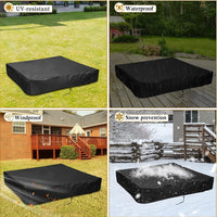 Outdoor Square Sandbox Cover Waterproof UV Protection Garden Kids Toy Sandpit Pool Cover