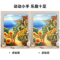 DIY 5D Diamond Painting Kit for Kids & Adults, Anime Landscape Series, 40x50cm Framed
