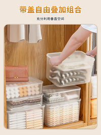 Stackable Frosted Storage Bins with Lids for Toys, Snacks, and Clothing Organization