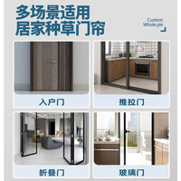Magnetic Screen Door Curtain with Weighted Double-Thread Mesh for Insect Protection