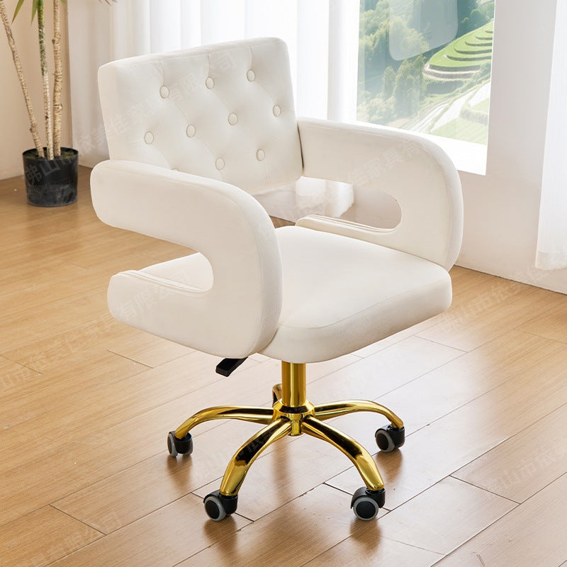 Adjustable Swivel Salon Chair with Wheels for Beauty, Hair, Nail, and Makeup Studios