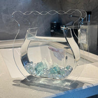 Acrylic Betta Fish Tank, All-in-One Transparent Desktop Aquarium, Small Ecological Ornament