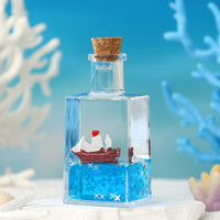 Creative Drifting Bottle Desktop Ornament with Fluid Motion - Pirate Ship Micro Landscape DIY Decor