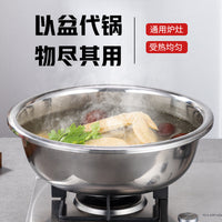 Stainless Steel Multi-purpose Basin Set - Thickened Deep Mixing, Washing, and Draining Bowls