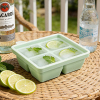 Silicone Baby Food Freezer Tray with Lid - Large Ice Cube Mold for Easy Release, Food Storage Container