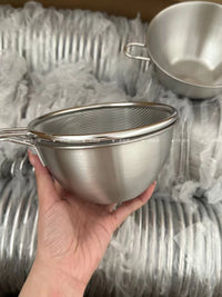 Yinuo Kitchen 304 Stainless Steel Mixing Bowl and Colander Set with Handle