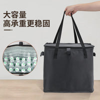 Portable Folding Camping Cart with Cooler Bag - Insulated Shopping Trolley and Storage Box
