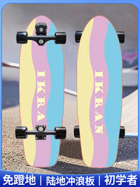 Surfskate Skateboard for Beginners, Adults, Teens, and Kids - Flashing Wheels
