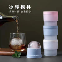 Silicone Sphere Ice Ball Maker Mold for Whiskey and Cocktails, Easy Release Round Ice Cube Tray