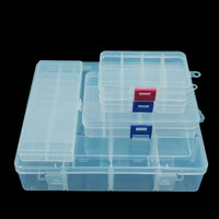 Multi-Grid Plastic Storage Box for Small Parts, Hardware, Jewelry, and Electronic Components