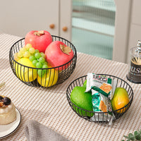 Nordic Style Iron Art Fruit Basket for Living Room Tabletop Snacks and Candies, Creative Home Storage Tray