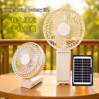 Handheld Rechargeable Solar Folding Fan with USB Charging