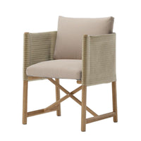 Nordic Outdoor Teak Patio Dining Set with Foldable Chairs, Weather-Resistant Wicker Furniture for Balcony & Villa