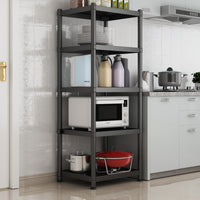 Multi-functional Kitchen Storage Rack with Adjustable Shelves for Microwave Oven Rice Cooker