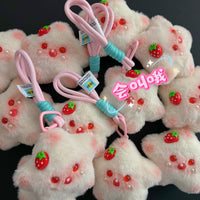 Cartoon Squeaky Fruit Star Plush Keychain Pendant for Bags and Gifts