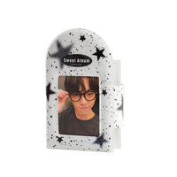 Ins Style Star Splatter Photo Album for Instax Mini 3-inch Photos, Snap Closure Card Holder for Girls