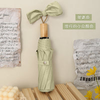 Tri-Fold Manual Sun/Rain Umbrella with UV Protection