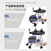 Jinzate J25 Anti-Static Lab Chair with Backrest, Adjustable Height for Workshop & Cleanroom
