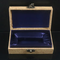 Vintage Style Linen Jewelry Gift Box for Stamps, Porcelain, and Small Items