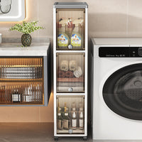 20cm Slim Gap Storage Cabinet with Drawers for Kitchen Bathroom Cosmetics