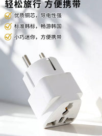 South Korea Travel Adapter with PD20W Fast Charger for Phones, USB-C Port, Compatible with Busan, Jeju, Seoul, France