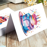 12-Pack Watercolor Birthday Cake Greeting Cards with Envelopes, Blank Thank You Notes & Invitations
