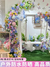 Monet Garden Artificial Flower Waterfall Arch for Wedding & Event Decor