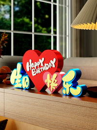 3D "Happy Birthday" Tabletop Ornament for Parties and Gifts