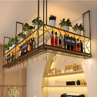 Bar Counter Top Wine Rack Hanging Cabinet Light Luxury Bar Suspended Wine Cabinet Red Wine Rack Storage Rack Inverted Goblet Holder