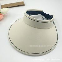 Women's Summer Empty Top Sun Hat with Wide Brim UV Protection for Outdoor Activities