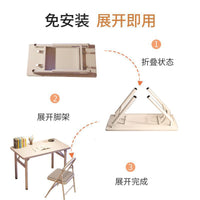 Foldable Portable Dining Table for Home, Study, or Market Stall - Easy Setup & Storage