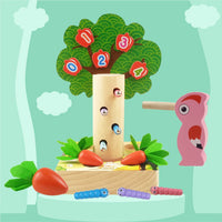 Magnetic Worm Catching Game for Kids, Educational Fine Motor Skill Toy