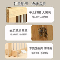 Foldable Wooden Pet Playpen for Small Dogs, Indoor Freestanding Pet Gate and Enclosure