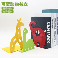 Cartoon Metal Bookends for Desk Organization - Student Book Holder and Storage Rack