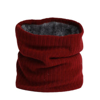 Unisex Fleece Lined Knitted Neck Warmer Scarf for Winter