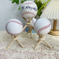 DIY Wooden Baseball Bat and Ball Display Rack - Detachable Storage Organizer