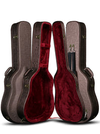 Guitar Hard Case for 38-43 Inch Acoustic & Classical Guitars, Waterproof & Pressure-Resistant