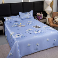 Luxury Washable Ice Silk Cooling Mat 3-Piece Set with Twill Weave for Air-Conditioned Rooms