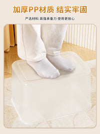 Stackable Frosted Storage Bins with Lids for Toys, Snacks, and Clothing Organization